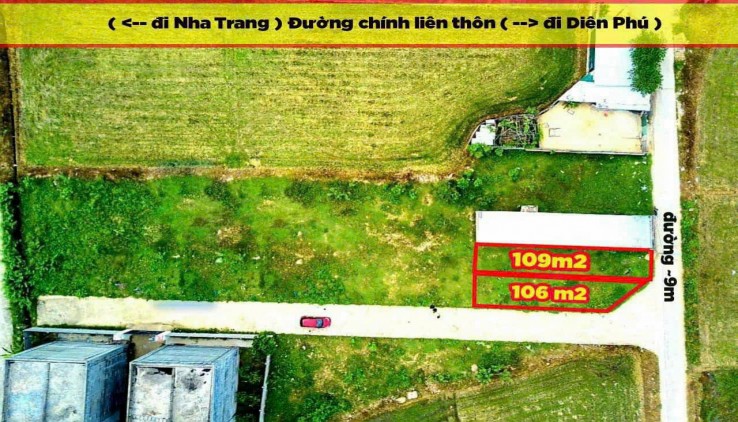 Bán đất thổ cư mặt tiền đường Liên Thôn xã Vĩnh Phương, Nha Trang. Gía bán 13.5tr/m2 & 14.5tr/m2